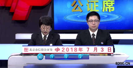 第2018177期福彩3D开奖现场截图图片