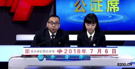 第2018180期福彩3D开奖现场截图图片