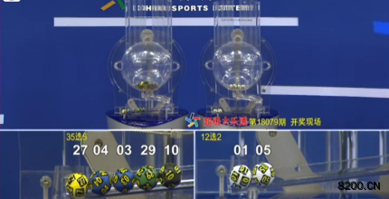 第2018079期大乐透开奖现场截图图片