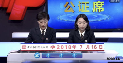 第2018190期福彩3D开奖现场截图图片