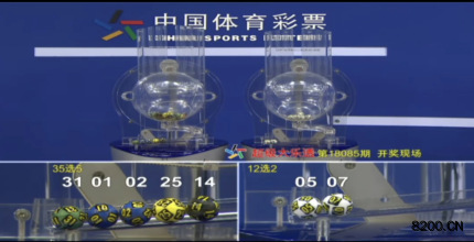 第2018085期大乐透开奖现场截图图片
