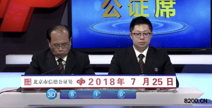 第2018199期福彩3D开奖现场截图图片