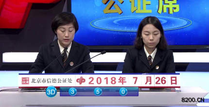 第2018200期福彩3D开奖现场截图图片