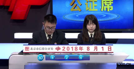 第2018206期福彩3D开奖现场截图图片