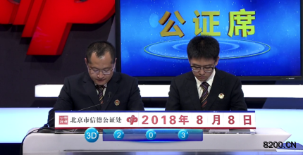 第2018213期福彩3D开奖现场截图图片