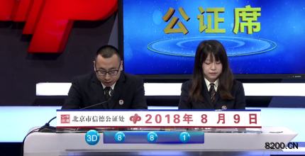 第2018214期福彩3D开奖现场截图图片