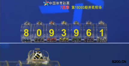 第2018093期七星彩开奖现场截图图片