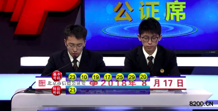 第2018096期七乐彩开奖现场截图图片