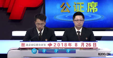 第2018231期福彩3D开奖现场截图图片