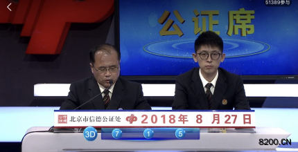 第2018232期福彩3D开奖现场截图图片