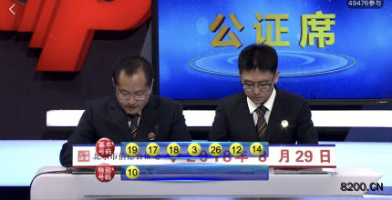 第2018101期七乐彩开奖现场截图图片