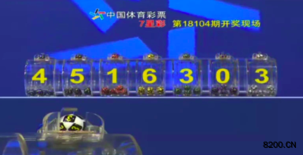 第2018104期七星彩开奖现场截图图片