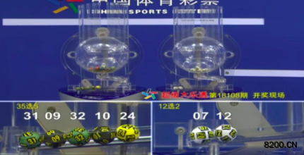 第2018108期大乐透开奖现场截图图片