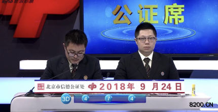 第2018260期福彩3D开奖现场截图图片