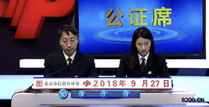 第2018263期福彩3D开奖现场截图图片