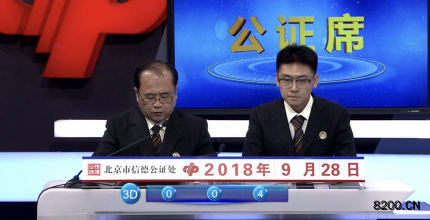 第2018264期福彩3D开奖现场截图图片
