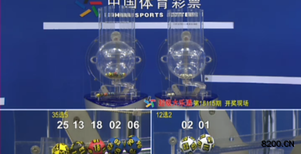 第2018115期大乐透开奖现场截图图片