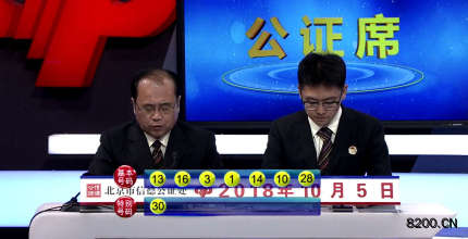 第2018117期七乐彩开奖现场截图图片