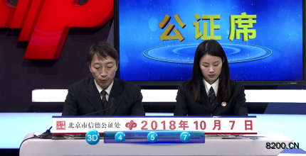 第2018273期福彩3D开奖现场截图图片
