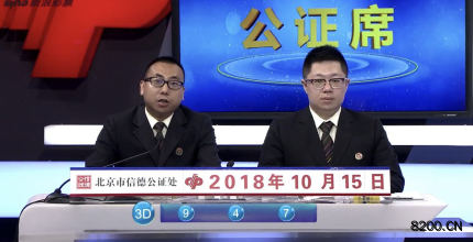 第2018281期福彩3D开奖现场截图图片
