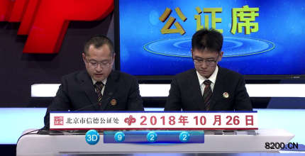 第2018292期福彩3D开奖现场截图图片