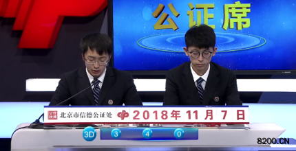 第2018304期福彩3D开奖现场截图图片