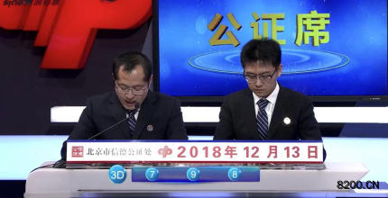 第2018340期福彩3D开奖现场截图图片