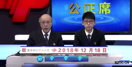 第2018345期福彩3D开奖现场截图图片
