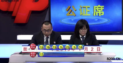 第2019001期七乐彩开奖现场截图图片