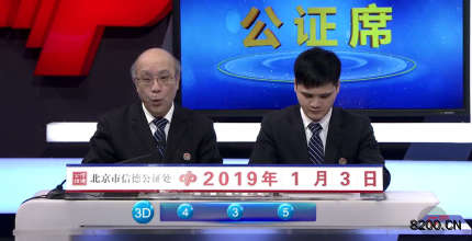 第2019003期福彩3D开奖现场截图图片