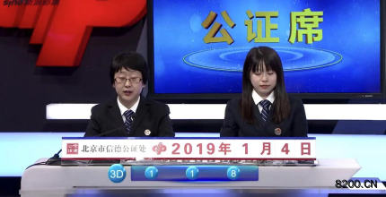 第2019004期福彩3D开奖现场截图图片