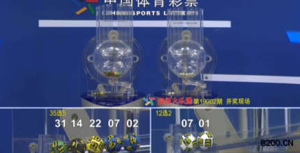 第2019002期大乐透开奖现场截图图片