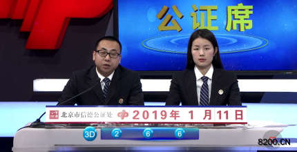 第2019011期福彩3D开奖现场截图图片