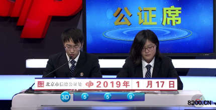 第2019017期福彩3D开奖现场截图图片