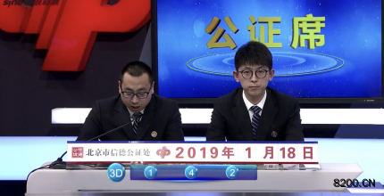 第2019018期福彩3D开奖现场截图图片