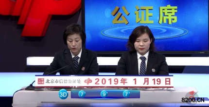 第2019019期福彩3D开奖现场截图图片