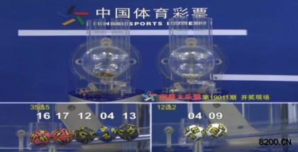 第2019011期大乐透开奖现场截图图片