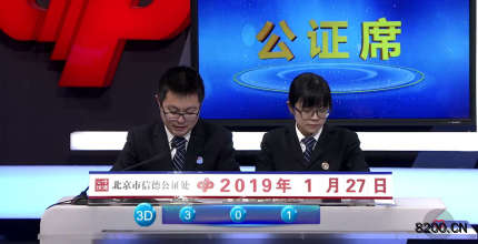 第2019027期福彩3D开奖现场截图图片