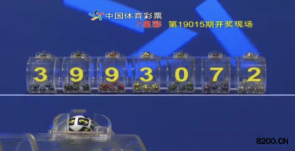 第2019015期七星彩开奖现场截图图片