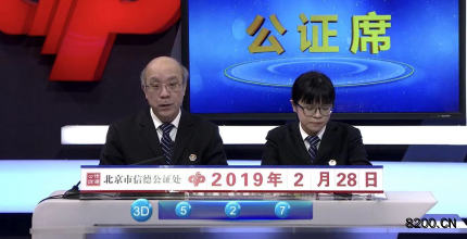 第2019052期福彩3D开奖现场截图图片
