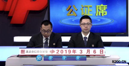 第2019058期福彩3D开奖现场截图图片