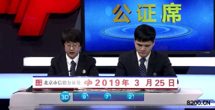 第2019077期福彩3D开奖现场截图图片