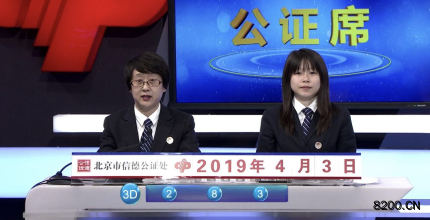 第2019086期福彩3D开奖现场截图图片