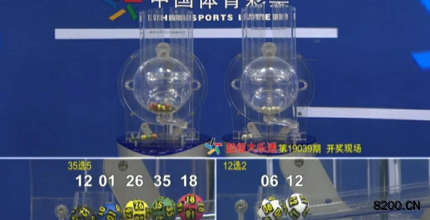 第2019039期大乐透开奖现场截图图片