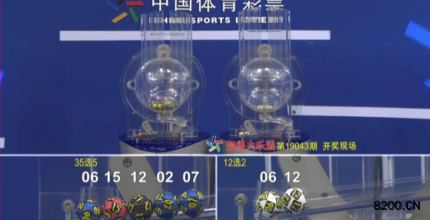 第2019043期大乐透开奖现场截图图片