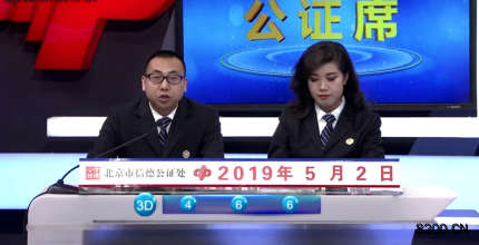 第2019115期福彩3D开奖现场截图图片