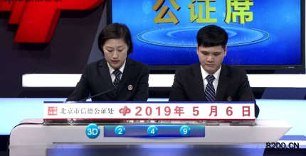 第2019119期福彩3D开奖现场截图图片