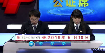第2019123期福彩3D开奖现场截图图片