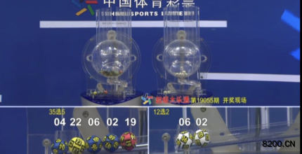 第2019055期大乐透开奖现场截图图片