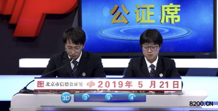 第2019134期福彩3D开奖现场截图图片